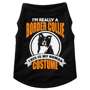 This Is My Human Costume Im Really a Border Collie Christmas Doggie Tank