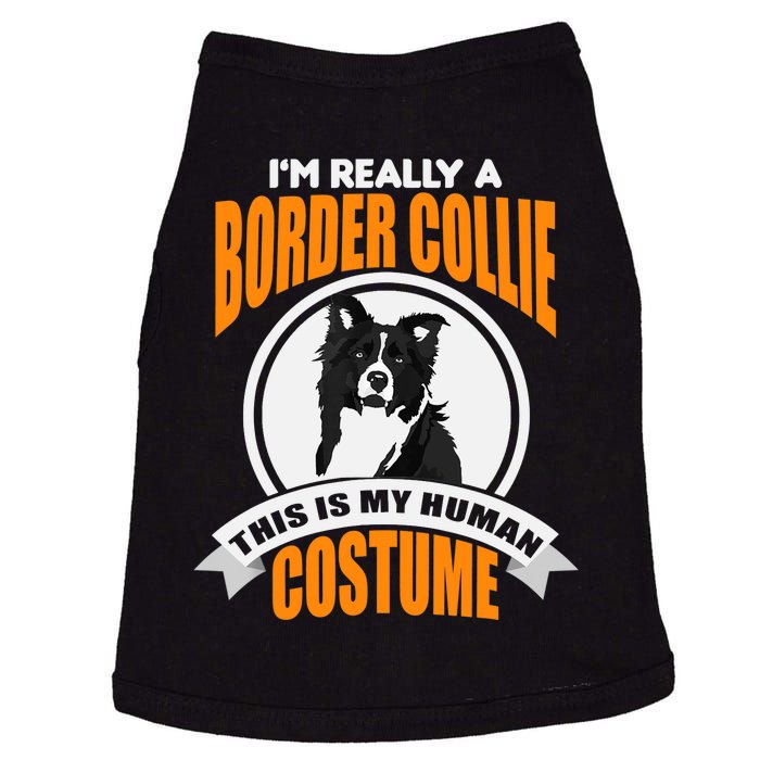 This Is My Human Costume Im Really a Border Collie Christmas Doggie Tank