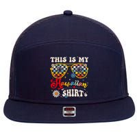 This Is My Hawaiian S.hirt Tropical Luau Costume Party Hawaii 7 Panel Mesh Trucker Snapback Hat