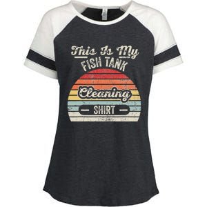 This Is My Fish Tank Cleaning Enza Ladies Jersey Colorblock Tee