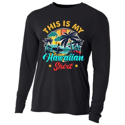 This Is My Hawaiian Beach Vacation Surf Surfing Palm Tree Cooling Performance Long Sleeve Crew