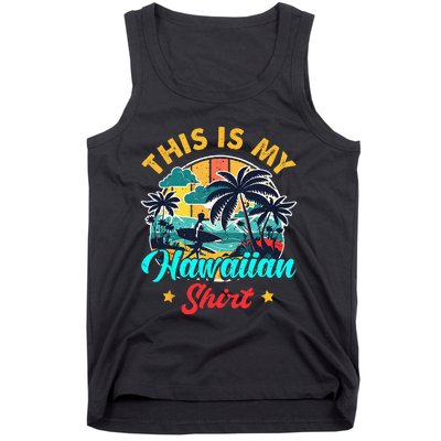 This Is My Hawaiian Beach Vacation Surf Surfing Palm Tree Tank Top