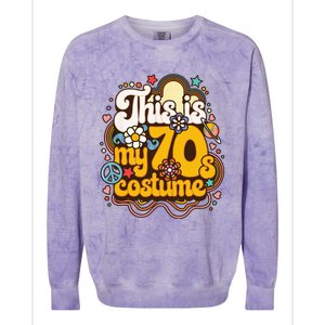 This Is My 70s Costume Theme Party Hippie Retro Friends Colorblast Crewneck Sweatshirt