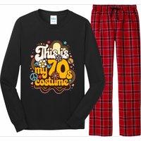 This Is My 70s Costume Theme Party Hippie Retro Friends Long Sleeve Pajama Set