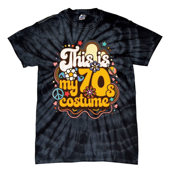 This Is My 70s Costume Theme Party Hippie Retro Friends Tie-Dye T-Shirt