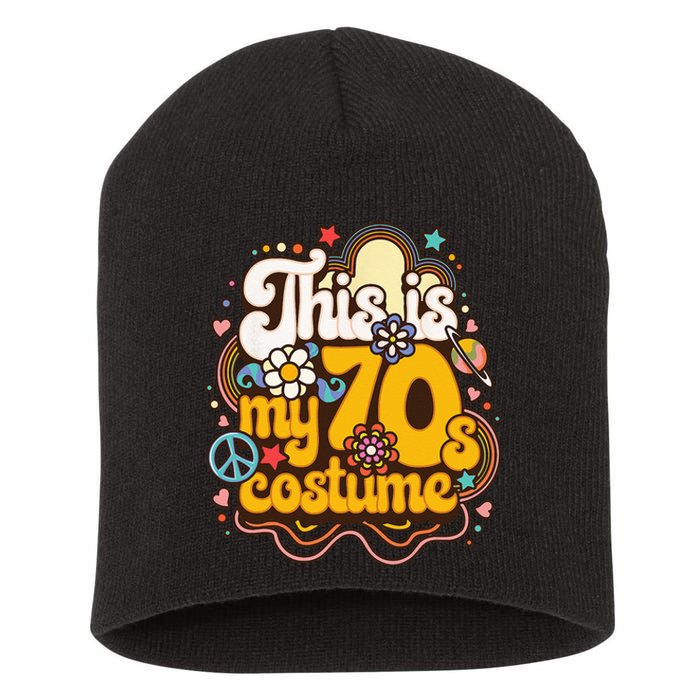 This Is My 70s Costume Theme Party Hippie Retro Friends Short Acrylic Beanie