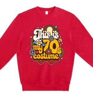 This Is My 70s Costume Theme Party Hippie Retro Friends Premium Crewneck Sweatshirt