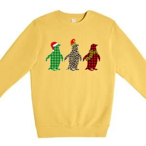 This Is My Christmas Pajama Penguin Xmas Tree Animals Gift Premium Crewneck Sweatshirt