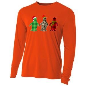 This Is My Christmas Pajama Penguin Xmas Tree Animals Gift Cooling Performance Long Sleeve Crew