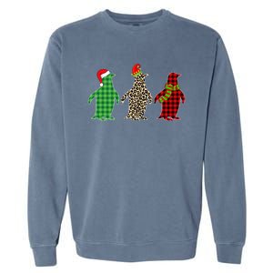 This Is My Christmas Pajama Penguin Xmas Tree Animals Gift Garment-Dyed Sweatshirt