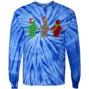 This Is My Christmas Pajama Penguin Xmas Tree Animals Gift Tie-Dye Long Sleeve Shirt