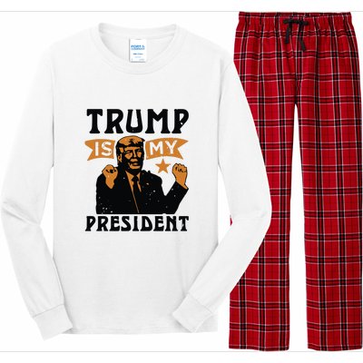 Trump Is My President Long Sleeve Pajama Set