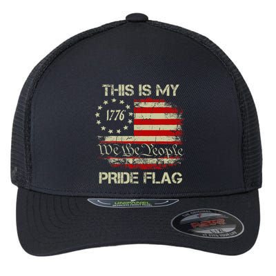 This Is My Pride Flag Usa American Flexfit Unipanel Trucker Cap