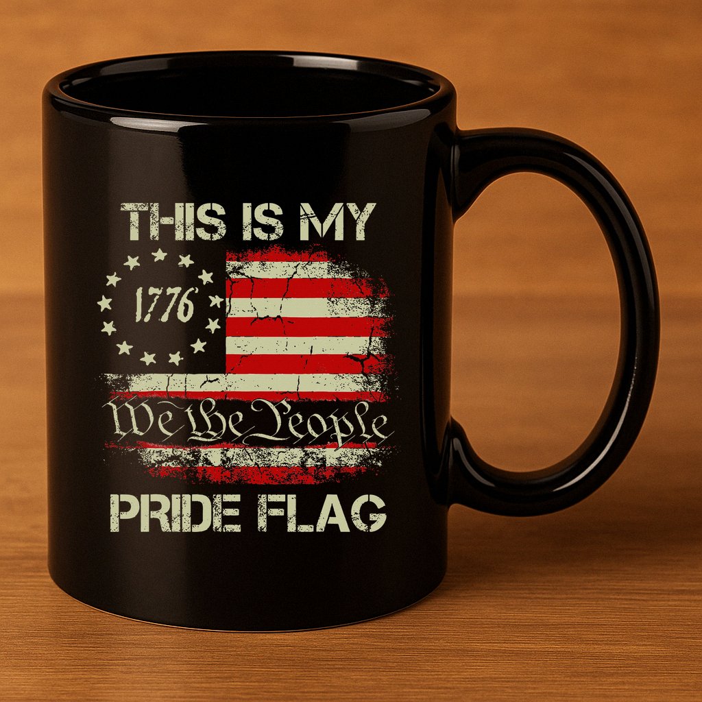 This Is My Pride Flag Usa American 11oz C Handle Ceramic Mug