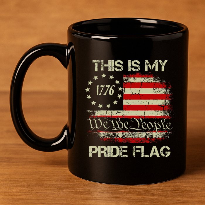 This Is My Pride Flag Usa American 11oz C Handle Ceramic Mug