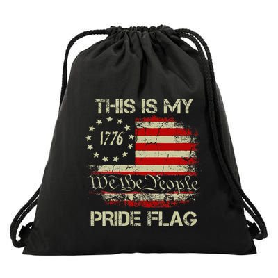 This Is My Pride Flag Usa American Drawstring Bag