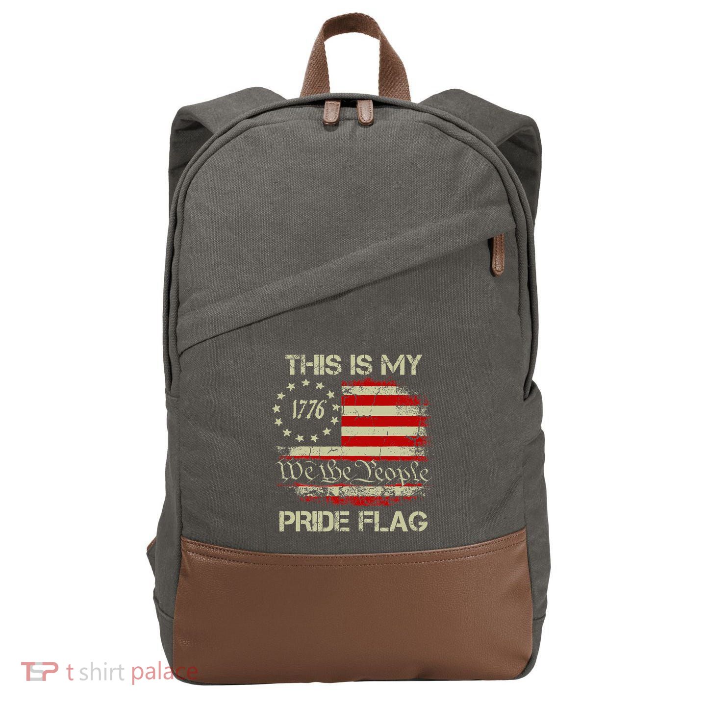 This Is My Pride Flag Usa American Cotton Canvas Backpack