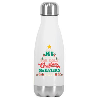 This Is My Its Too Hot For Ugly Christmas Sweaters Shirt Stainless Steel Insulated Water Bottle