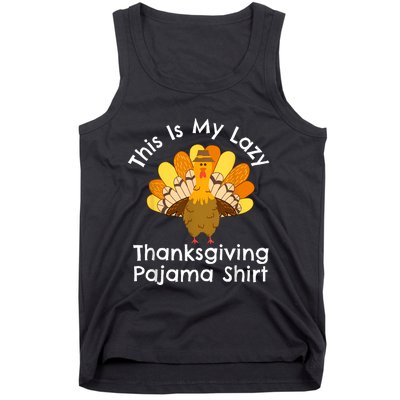 This Is My Thanksgiving Pajama Adult Pjs Tank Top