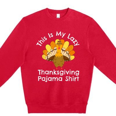 This Is My Thanksgiving Pajama Adult Pjs Premium Crewneck Sweatshirt