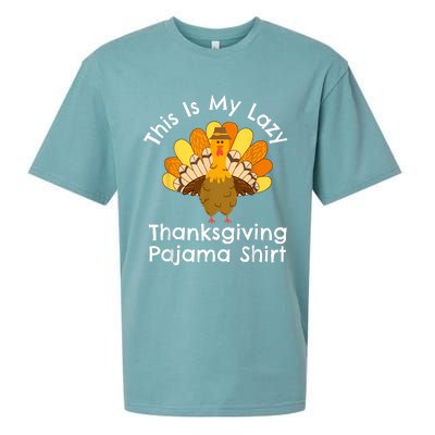 This Is My Thanksgiving Pajama Adult Pjs Sueded Cloud Jersey T-Shirt