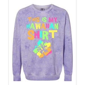 This Is My Hawaiian | Tropical Luau Costume Party Wear Colorblast Crewneck Sweatshirt