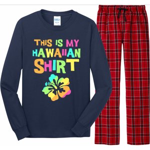 This Is My Hawaiian | Tropical Luau Costume Party Wear Long Sleeve Pajama Set