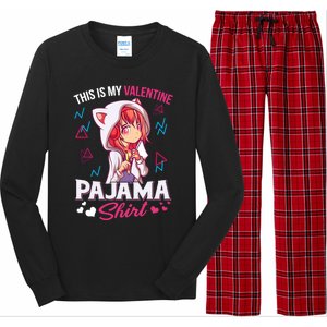 This Is My Anime Valentine Pajama Gift Anime Lover Funny Gift Meaningful Gift Long Sleeve Pajama Set