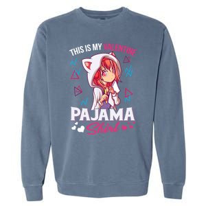 This Is My Anime Valentine Pajama Gift Anime Lover Funny Gift Meaningful Gift Garment-Dyed Sweatshirt