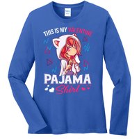 This Is My Anime Valentine Pajama Gift Anime Lover Funny Gift Meaningful Gift Ladies Long Sleeve Shirt