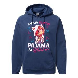 This Is My Anime Valentine Pajama Gift Anime Lover Funny Gift Meaningful Gift Performance Fleece Hoodie