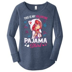 This Is My Anime Valentine Pajama Gift Anime Lover Funny Gift Meaningful Gift Women's Perfect Tri Tunic Long Sleeve Shirt