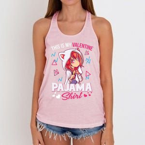 This Is My Anime Valentine Pajama Gift Anime Lover Funny Gift Meaningful Gift Women's Knotted Racerback Tank