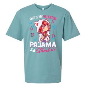 This Is My Anime Valentine Pajama Gift Anime Lover Funny Gift Meaningful Gift Sueded Cloud Jersey T-Shirt