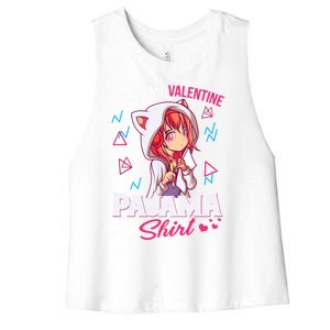 This Is My Anime Valentine Pajama Gift Anime Lover Funny Gift Meaningful Gift Women's Racerback Cropped Tank