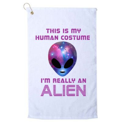 This Is My Human Costume Im Really An Alien Golf Towel
