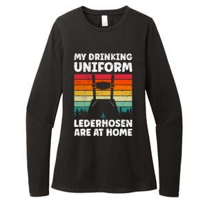 This Is My Drinking Uniform Beer Drinker Lederhosen Gift German Traditional Womens CVC Long Sleeve Shirt