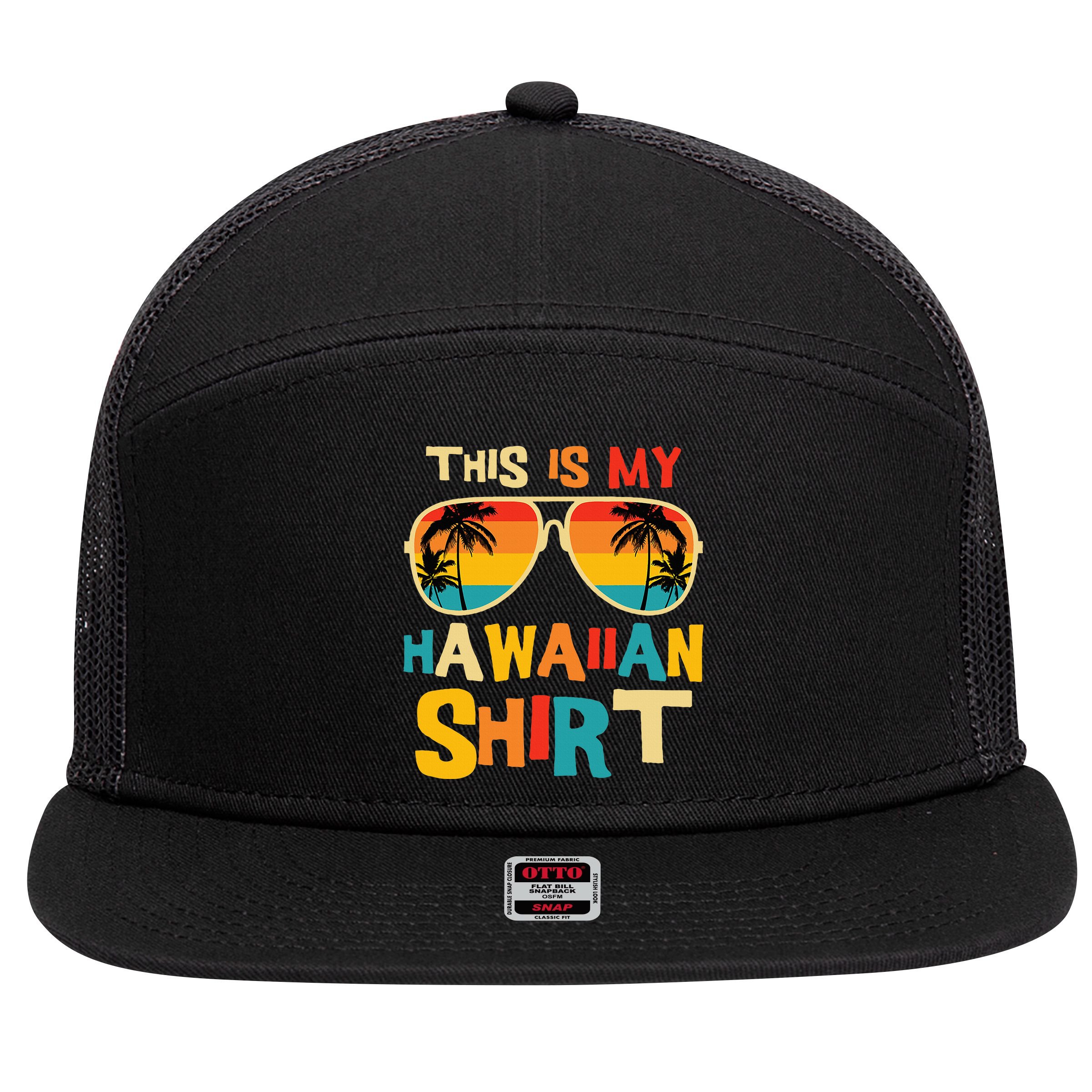 This Is My Hawaiian Tropical Luau Costume Party Hawaii 7 Panel Mesh Trucker Snapback Hat