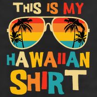 This Is My Hawaiian Tropical Luau Costume Party Hawaii 7 Panel Mesh Trucker Snapback Hat