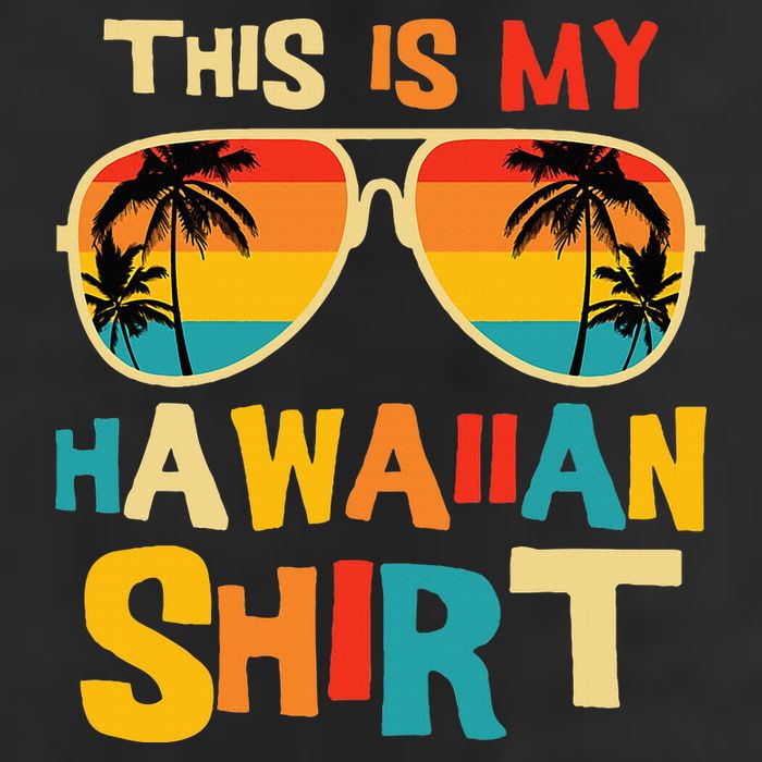 This Is My Hawaiian Tropical Luau Costume Party Hawaii 7 Panel Mesh Trucker Snapback Hat