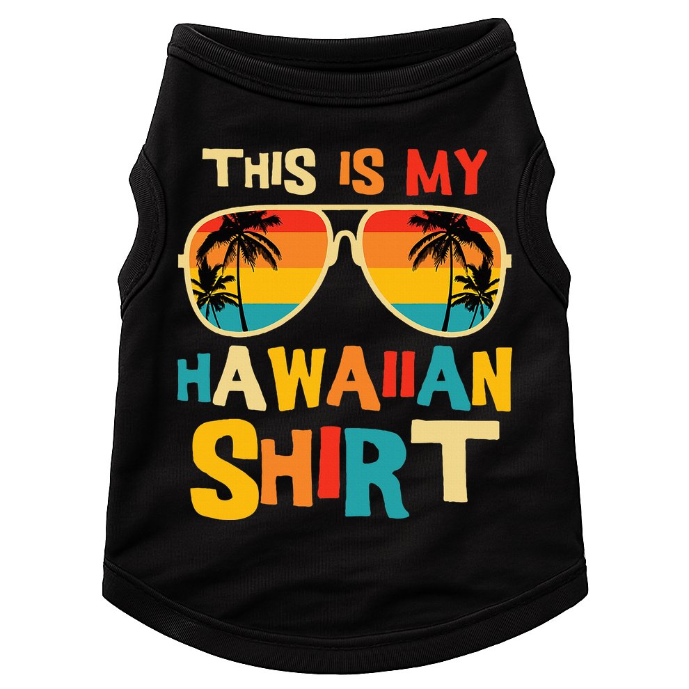 This Is My Hawaiian Tropical Luau Costume Party Hawaii Doggie Tank