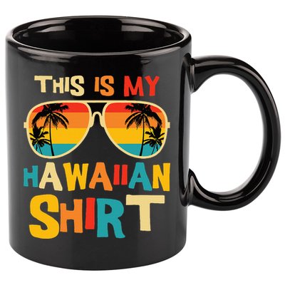 This Is My Hawaiian Tropical Luau Costume Party Hawaii 11oz C Handle Ceramic Mug
