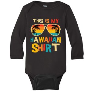 This Is My Hawaiian Tropical Luau Costume Party Hawaii Baby Long Sleeve Bodysuit