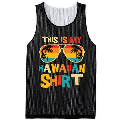 This Is My Hawaiian Tropical Luau Costume Party Hawaii Mesh Reversible Basketball Jersey Tank