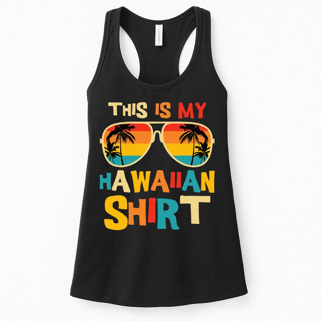 This Is My Hawaiian Tropical Luau Costume Party Hawaii Womens Tank Top