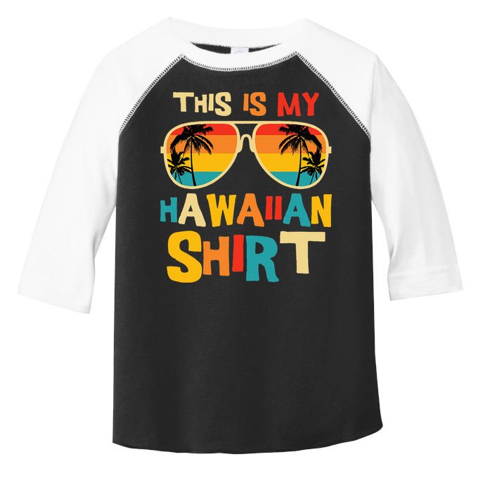 This Is My Hawaiian Tropical Luau Costume Party Hawaii Toddler Fine Jersey T-Shirt