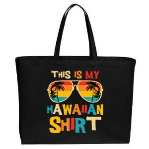 This Is My Hawaiian Tropical Luau Costume Party Hawaii Cotton Canvas Jumbo Tote