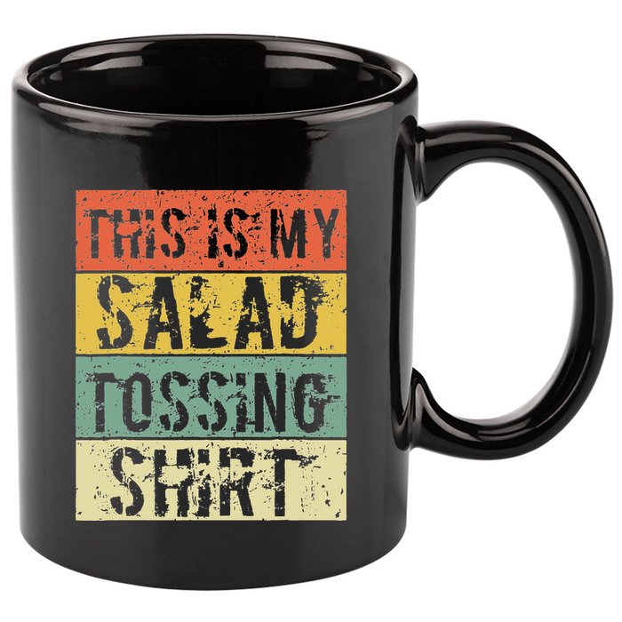 This Is My Salad Tossing Salad Tosser Joke Meme Humorous 11oz C Handle Ceramic Mug