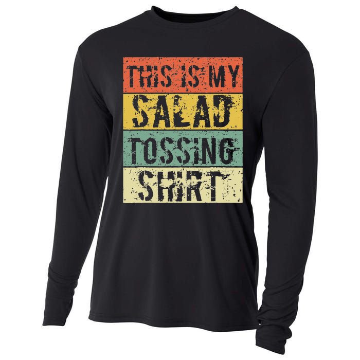 This Is My Salad Tossing Salad Tosser Joke Meme Humorous Cooling Performance Long Sleeve Crew