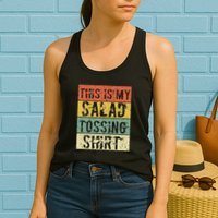 This Is My Salad Tossing Salad Tosser Joke Meme Humorous Womens Tank Top